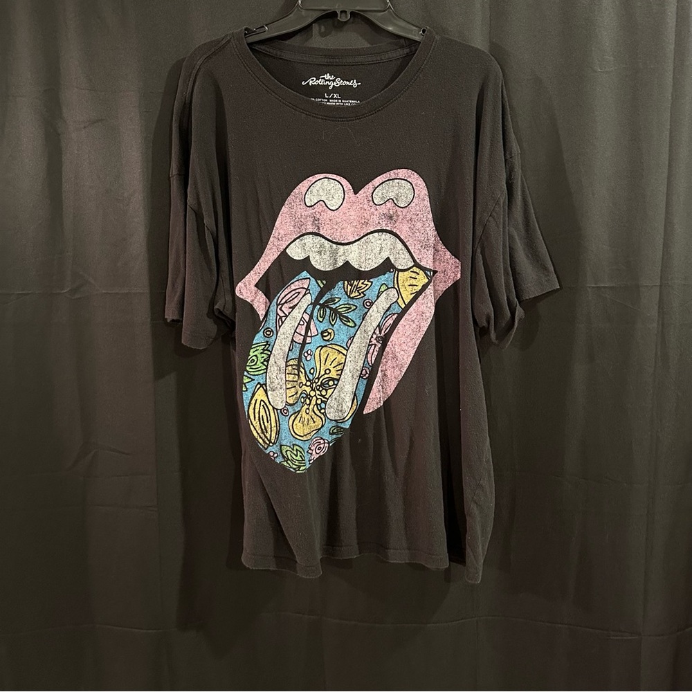 The Rolling Stones Black and Pink Graphic Tee